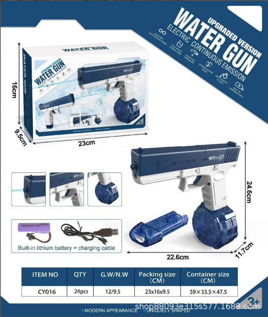 Fully automatic Glock drum version water gun-Technology Blue