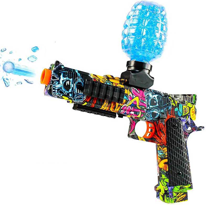 CS006 1911 Graffiti Color Electric Hopper-Fed Gel Ball Blaster