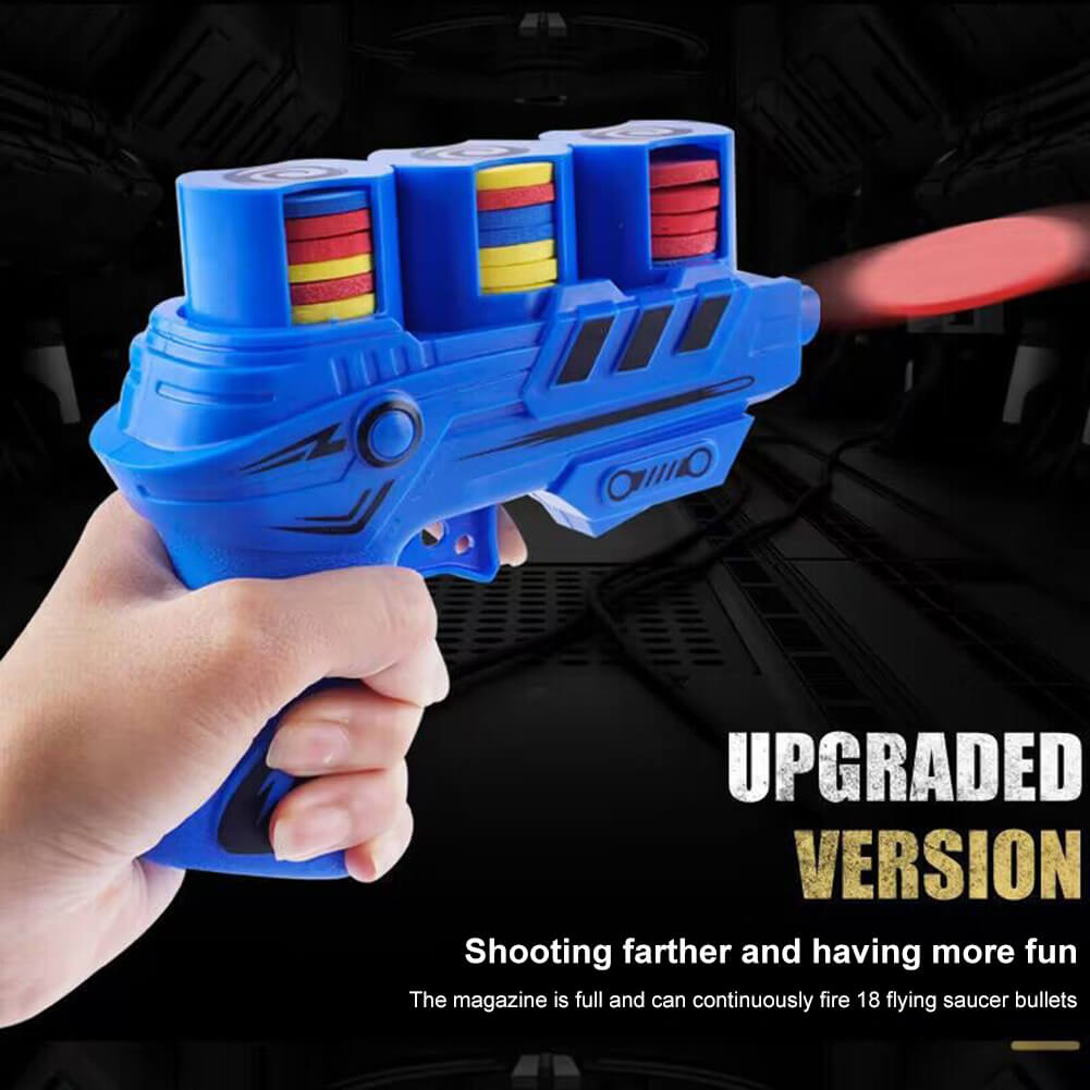 Flying Foam Disc Launcher Shooter Toy Gun Creative Design Kids Toys-Kublai-Kublai