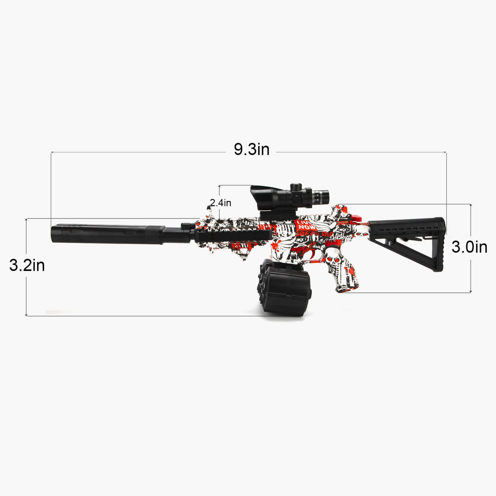 M416 Double Barreled Gel Blaster Splatter Ball Gun-Kublai-Kublai