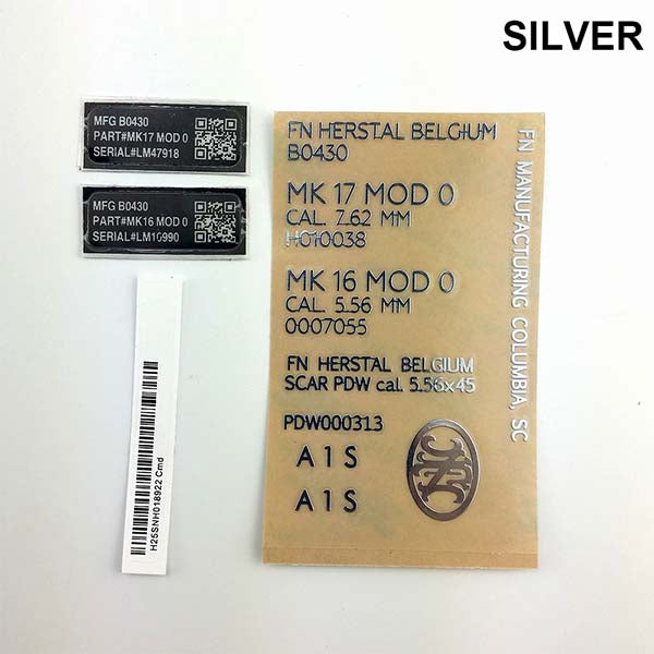 Gel Blaster Metal Sticker Decals Set-Tactical Accessories-Kublai-Scar Silver-Kublai