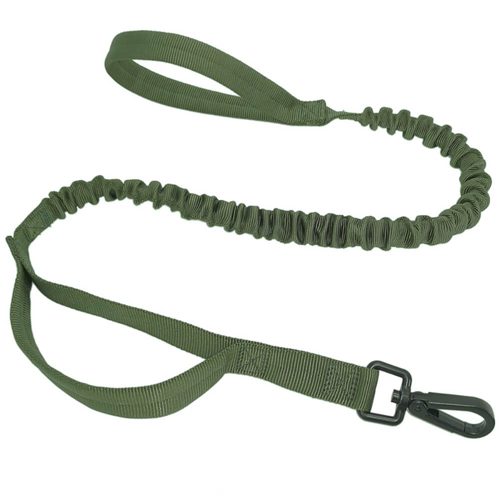 Tactical Bungee Military Adjustable Dog Leash Quick Release Elastic Leads Rope with 2 Control Handle-Tactical Accessories-Kublai-green-Kublai