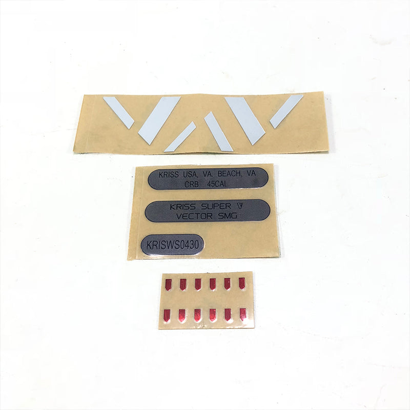Gel Blaster Metal Sticker Decals Set-Tactical Accessories-Kublai-Vector White-Kublai