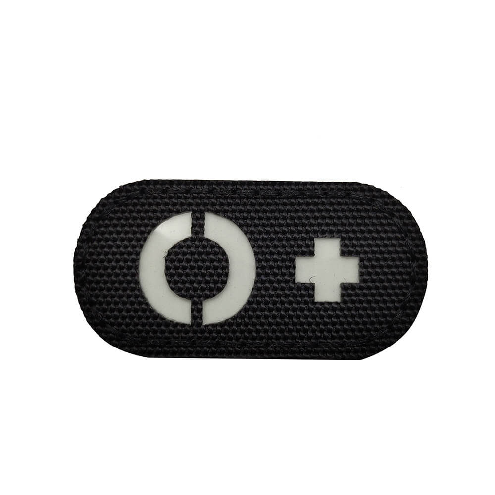 A B O Positive Blood Type IR Reflective Patch Military Tactical Hook and Loop Fastener Patches Badge for Backpacks Hat 5x2.5cm-Tactical Accessories-Kublai-Kublai