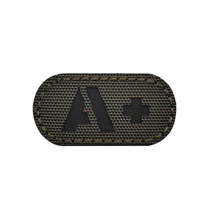 A B O Positive Blood Type IR Reflective Patch Military Tactical Hook and Loop Fastener Patches Badge for Backpacks Hat 5x2.5cm-Tactical Accessories-Kublai-green-A-Kublai