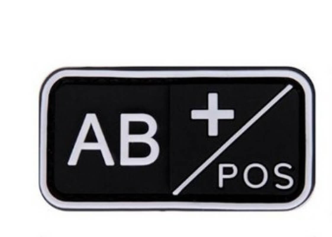 A B AB O Rh + - Positive Negative 3D PVC Blood Type Patch Military Hook and Loop Sew on Patches Badge for Backpacks 5x2.5cm-Tactical Accessories-Kublai-Kublai