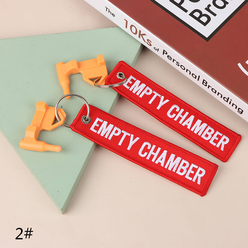 2pcs Remove Before Embroidery AR15 Safety Tag Label Key Fobs Keychain Luggage Tag-Tactical Accessories-Kublai-B-Kublai