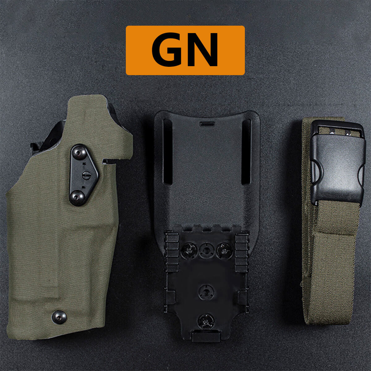 6354DO Tactical Universal Quick Release Gun Holster Pistol Carry Case For Glock 17 19 with X300 X300U Airsoft Weapon Flashlight-Tactical Accessories-Kublai-green-Kublai