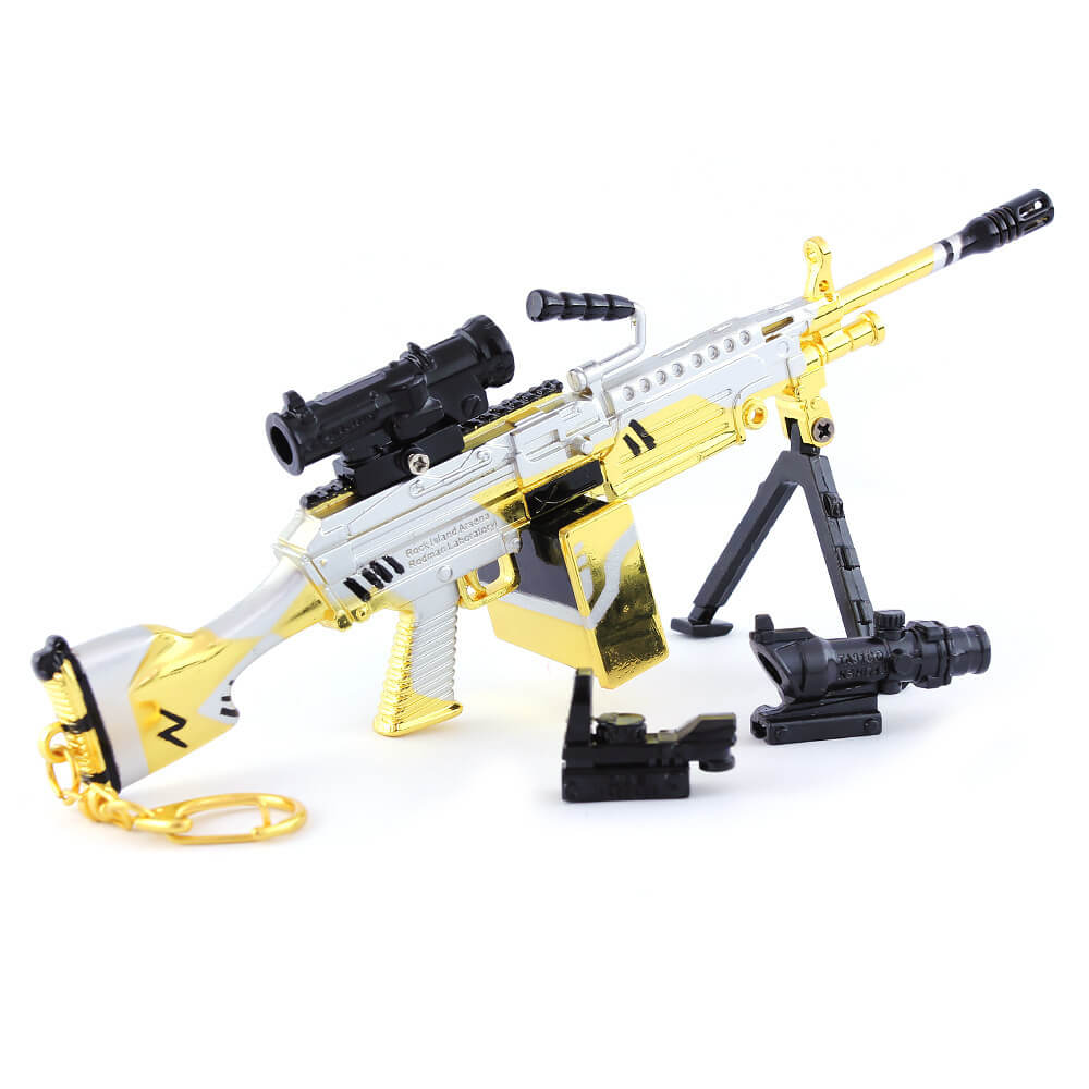 PUBG Million Volts Skin M249 Keychain
