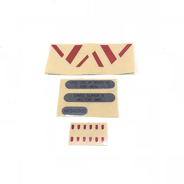 Gel Blaster Metal Sticker Decals Set-Tactical Accessories-Kublai-Vector Red-Kublai