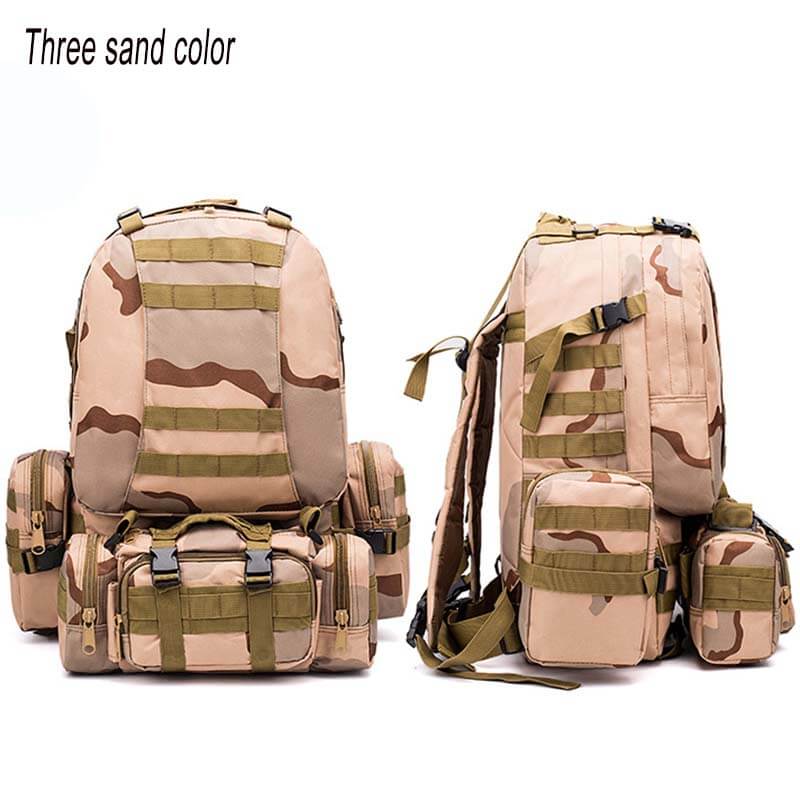 56-75L 3D Outdoor Sport Military Bag Rucksacks Backpack-bag-Biu Blaster-three sand-Biu Blaster