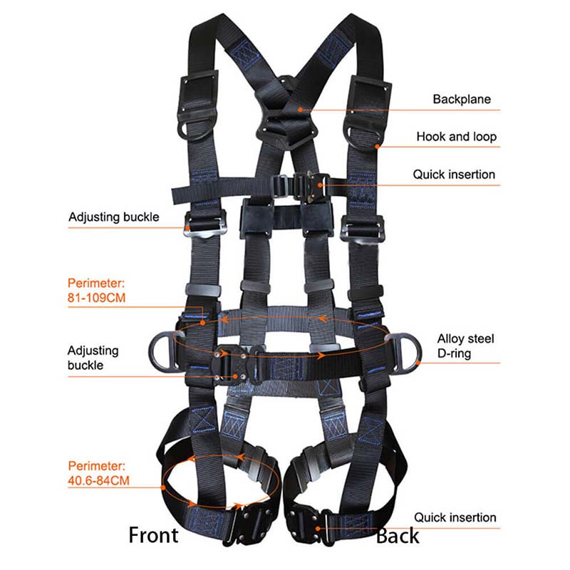 Aerial Work Safety Belt Construction Protection High-altitude Rock Climbing Outdoor Expand Training Full Body Harness Safe Rope-Tactical Accessories-Kublai-Kublai