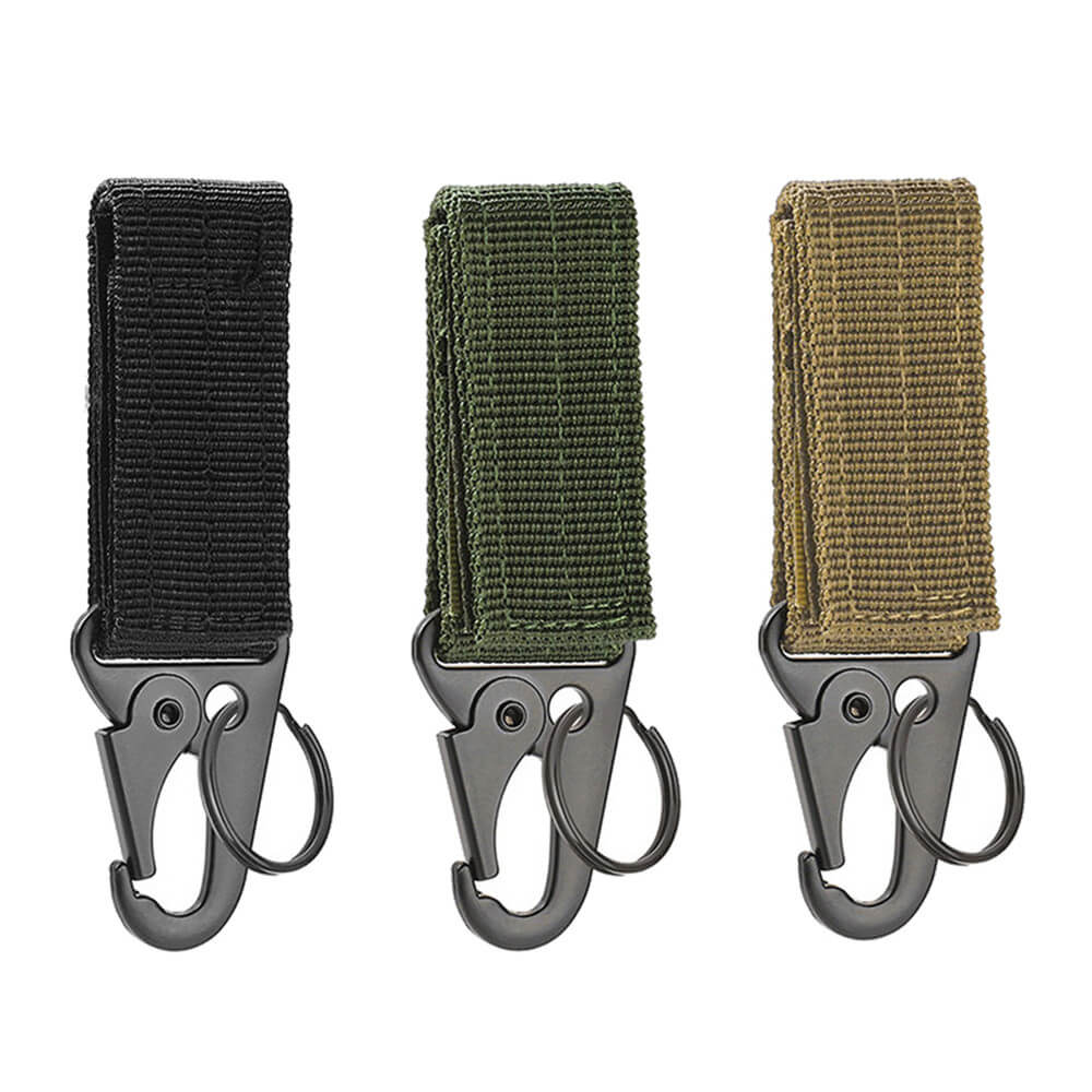 3 Pcs Tactical Carabiner Outdoor EDC Keychain Keys Holder Camping Backpack Belt Hook Hanging Buckle Muilter Clip