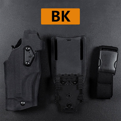 6354DO Tactical Universal Quick Release Gun Holster Pistol Carry Case For Glock 17 19 with X300 X300U Airsoft Weapon Flashlight-Tactical Accessories-Kublai-black-Kublai