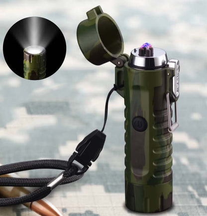 F16 Outdoor LED Waterproof Torch Windproof Lighter-Tactical Flashlights-Kublai-Kublai