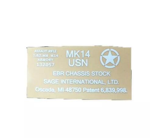 Gel Blaster Metal Sticker Decals Set-Tactical Accessories-Kublai-MK14 EBR-Kublai