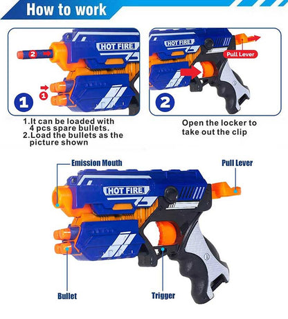 Hot Fire Blaze Storm Soft Bullet Foam Blaster Manual Kids Toy-foam blaster-Biu Blaster-Uenel