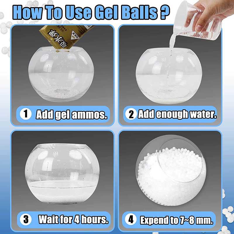 7-8mm Milky White Hardened Gel Balls-water beads-Kublai-2 packs-Kublai
