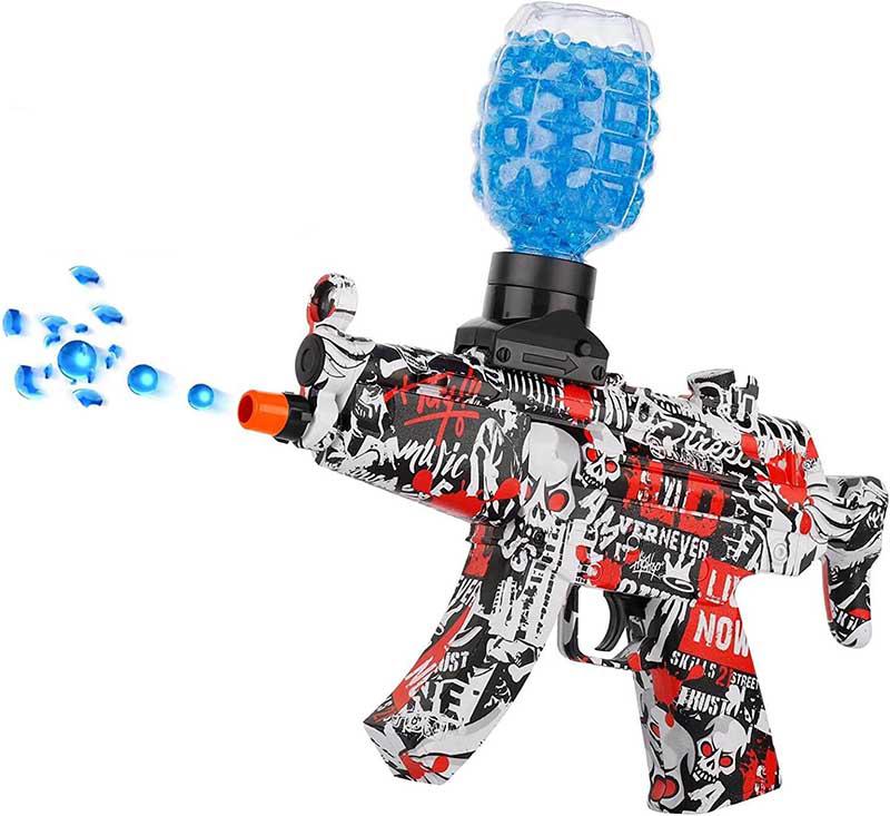 Mini MP5 Splatter Ball Electric Gel Blaster Toy Using 6-7mm Gel Balls-gel blaster-Biu Blaster-red-Uenel