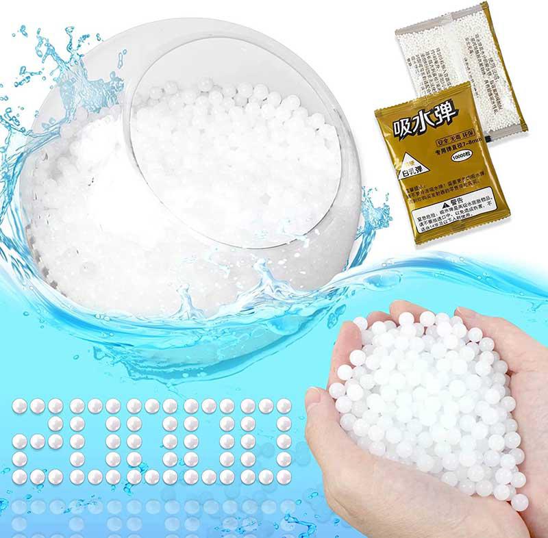 7-8mm Milky White Hardened Gel Balls-water beads-Kublai-2 packs-Kublai