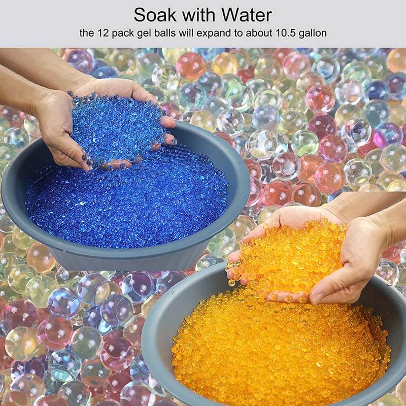 120000Pcs Gel Ball Water Beads 7-8mm - Color Blue, Orange, Mix (US Stock)-water beads-Kublai-Kublai