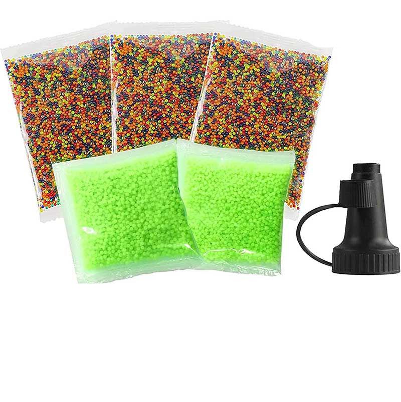 7-8mm 2Packs Glowing + 3Packs Mix Color Gel Balls + Loading Cap (US Stock)-water beads-Kublai-Kublai