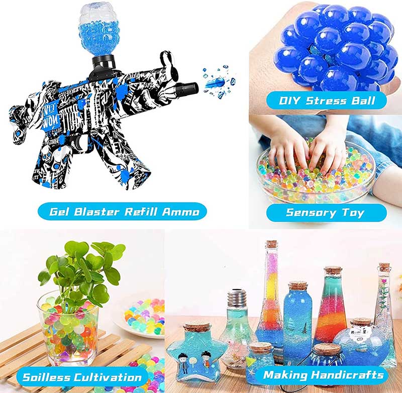 4 Packs Blue + 4 Packs Orange 80000Pcs Gel Ball Beads 7-8mm (US Stock)-gel balls-Biu Blaster-Biu Blaster