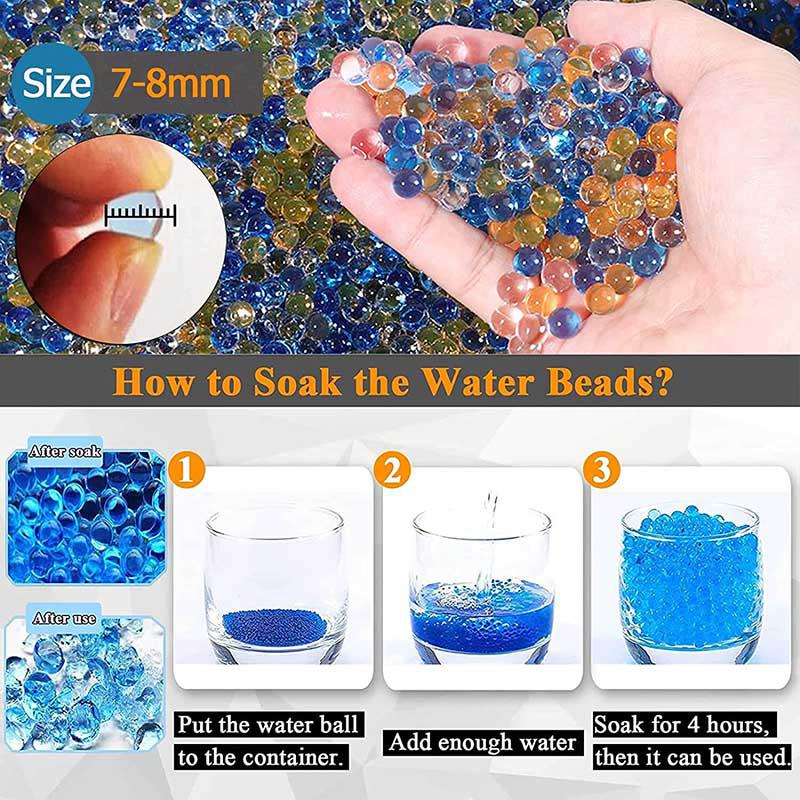7-8mm 2Packs Glowing + 3Packs Mix Color Gel Balls + Loading Cap (US Stock)-water beads-Kublai-Kublai