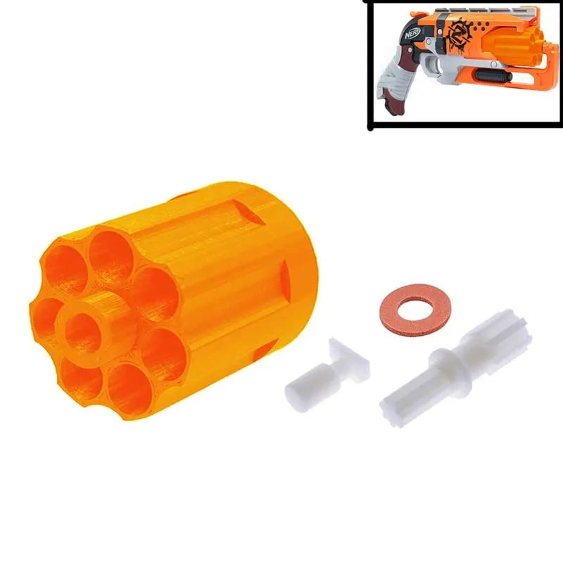Zombie Strike Hammershot Blaster 8-Shot Upgrade Cylinder-nerf part-Kublai-Orange-Kublai