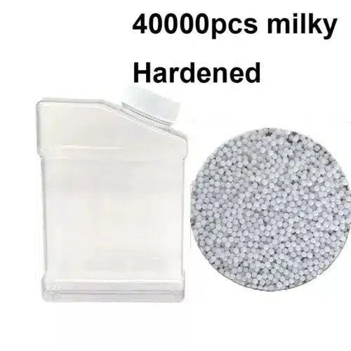 40000/100000pcs 7-8MM Hardened Coloured Gel Balls-gel balls-Biu Blaster-40000pcs-milky white-Biu Blaster
