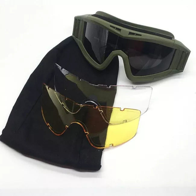 Tactical Goggles Face Eye Protection For Gel Blaster Skirmish-玩具/游戏-Biu Blaster-Green-Biu Blaster