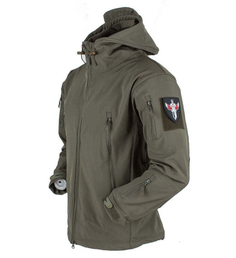 Tactical Soft Shell Military Jacket Men Waterproof Windproof Coat jackets mens Rain Hiking Camping & Hiking Apparel-clothing-Biu Blaster-Army Green-l-Uenel