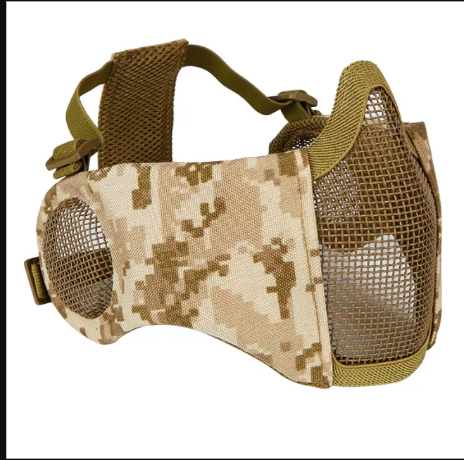 V1 Steel Mesh Tactical Protective Mask with Ears Protection-玩具/游戏-Biu Blaster-desert digital-Biu Blaster