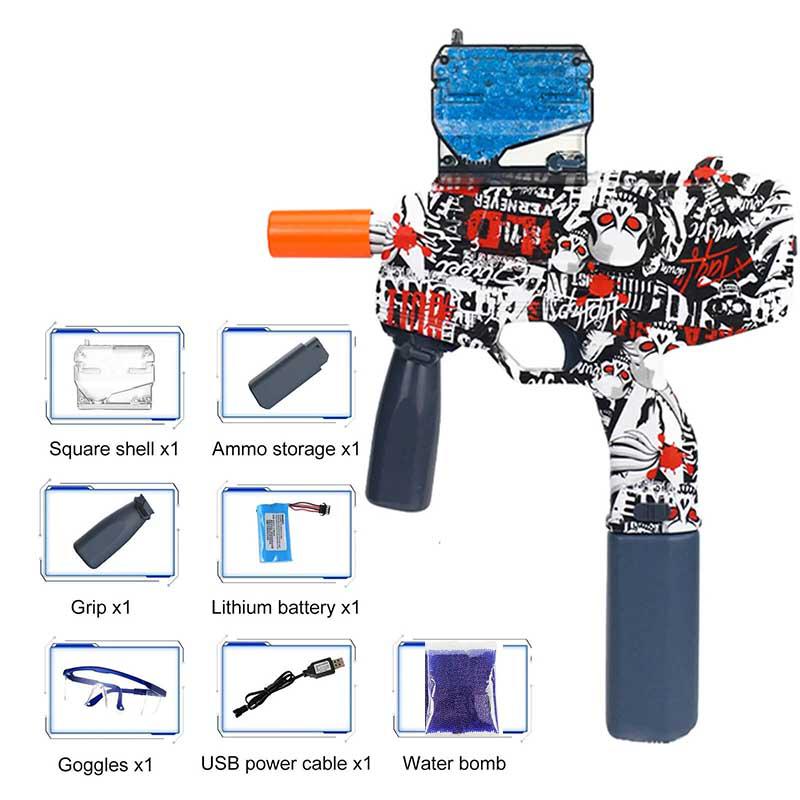 Electric MP9 Splatter Gel Ball Blaster Toy-gel blaster-Biu Blaster-red-Biu Blaster