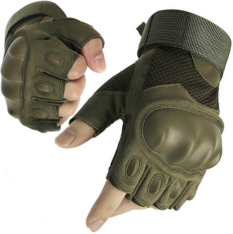 Hard Fingerless Cycling Gloves Training Climbing Outdoor Hunting-clothing-Biu Blaster-Uenel