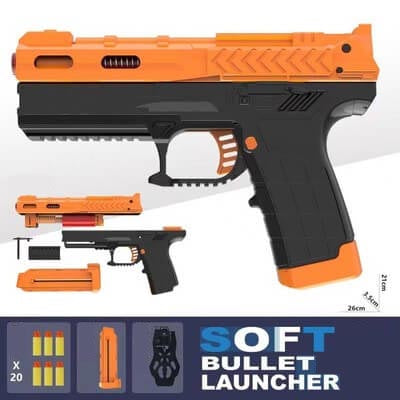 KongLie Quick Disassembly Foam Dart Blaster-Biu Blaster-black orange-Uenel