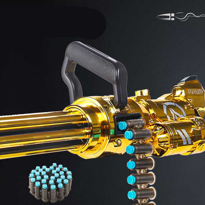 Lehui Electric Golden Gatling Minigun Dart Blaster-foam blaster-Biu Blaster-Uenel