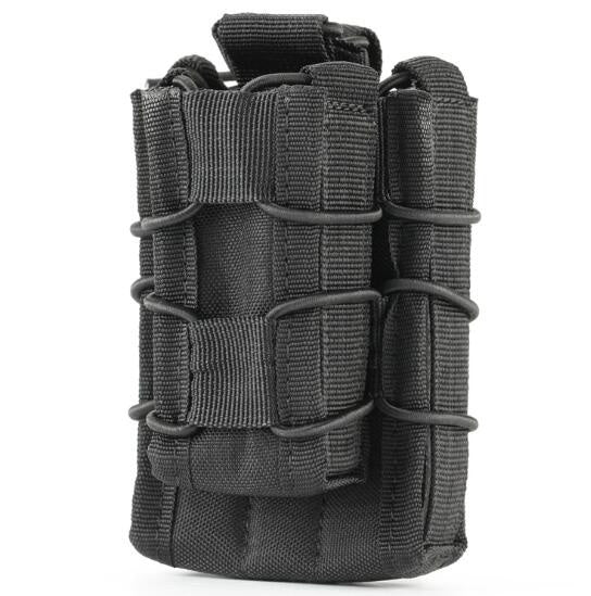 Open Top Double Decker MOLLE Tactical Mag Pouch-pouch-Biu Blaster-black-Biu Blaster