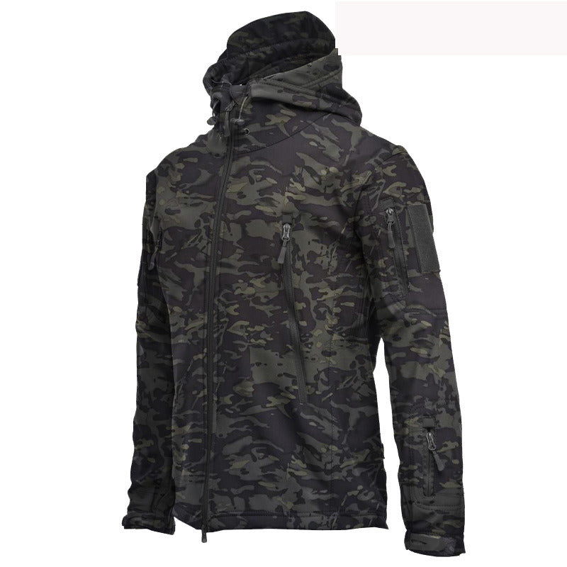 Tactical Soft Shell Military Jacket Men Waterproof Windproof Coat jackets mens Rain Hiking Camping & Hiking Apparel-clothing-Biu Blaster-The night camouflage-l-Uenel