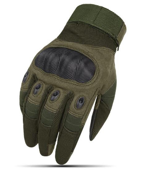 B8 Touch Screen Anti-Skid Hard Knuckle Full Finger Tactical Gloves-clothing-Biu Blaster-green-M-Biu Blaster