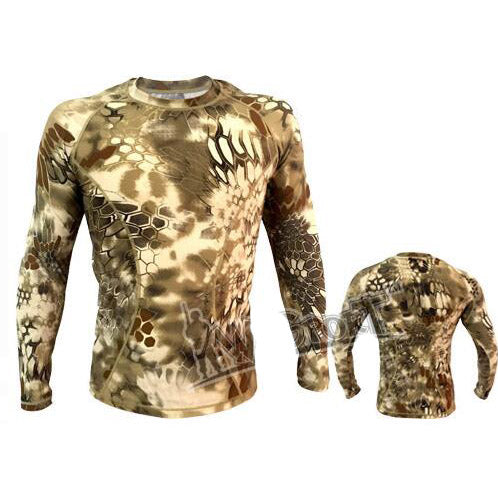 WST Camouflage PRO Tights Quick-Drying High Elastic Long-Sleeved T-shirt-clothing-Biu Blaster-tan-S-Biu Blaster
