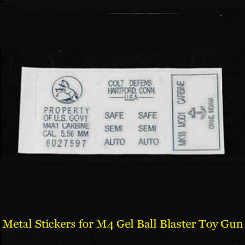 Gel Blaster Metal Sticker Decals Set-Tactical Accessories-Kublai-M4 Silver-Kublai