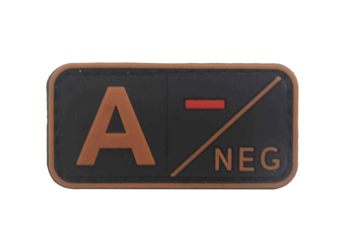 A B AB O Rh + - Positive Negative 3D PVC Blood Type Patch Military Hook and Loop Sew on Patches Badge for Backpacks 5x2.5cm-Tactical Accessories-Kublai-Kublai