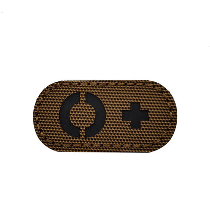 A B O Positive Blood Type IR Reflective Patch Military Tactical Hook and Loop Fastener Patches Badge for Backpacks Hat 5x2.5cm-Tactical Accessories-Kublai-Kublai