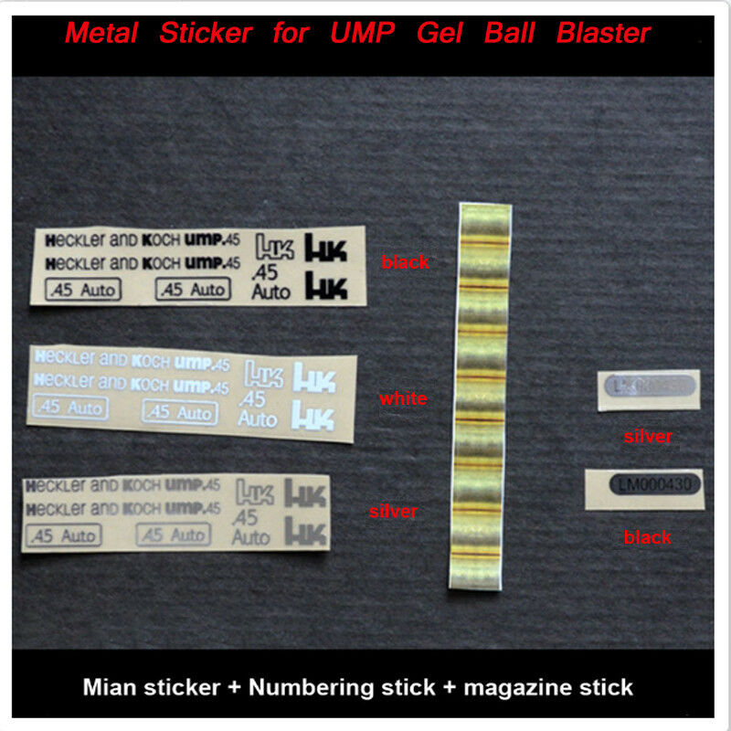 Gel Blaster Metal Sticker Decals Set-Tactical Accessories-Kublai-UMP (random color)-Kublai