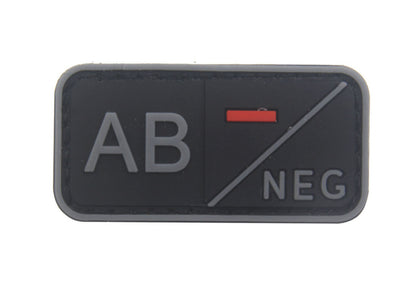 A B AB O Rh + - Positive Negative 3D PVC Blood Type Patch Military Hook and Loop Sew on Patches Badge for Backpacks 5x2.5cm-Tactical Accessories-Kublai-Kublai