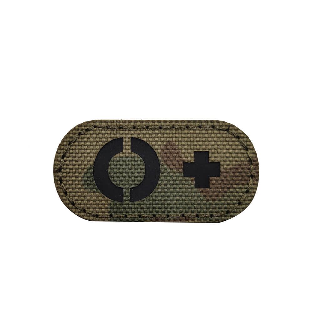 A B O Positive Blood Type IR Reflective Patch Military Tactical Hook and Loop Fastener Patches Badge for Backpacks Hat 5x2.5cm-Tactical Accessories-Kublai-Kublai