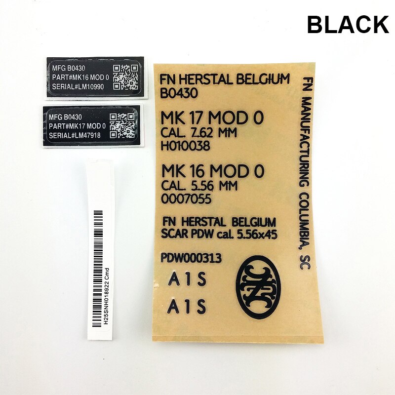 Gel Blaster Metal Sticker Decals Set-Tactical Accessories-Kublai-Scar Black-Kublai