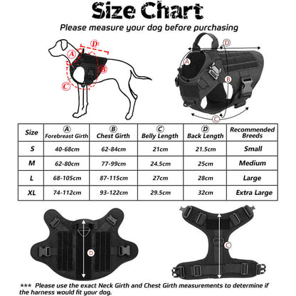 Tactical Training Vest Dog Harness and Leash Set For All Breeds Dogs 1000D-Tactical Accessories-Kublai-Kublai