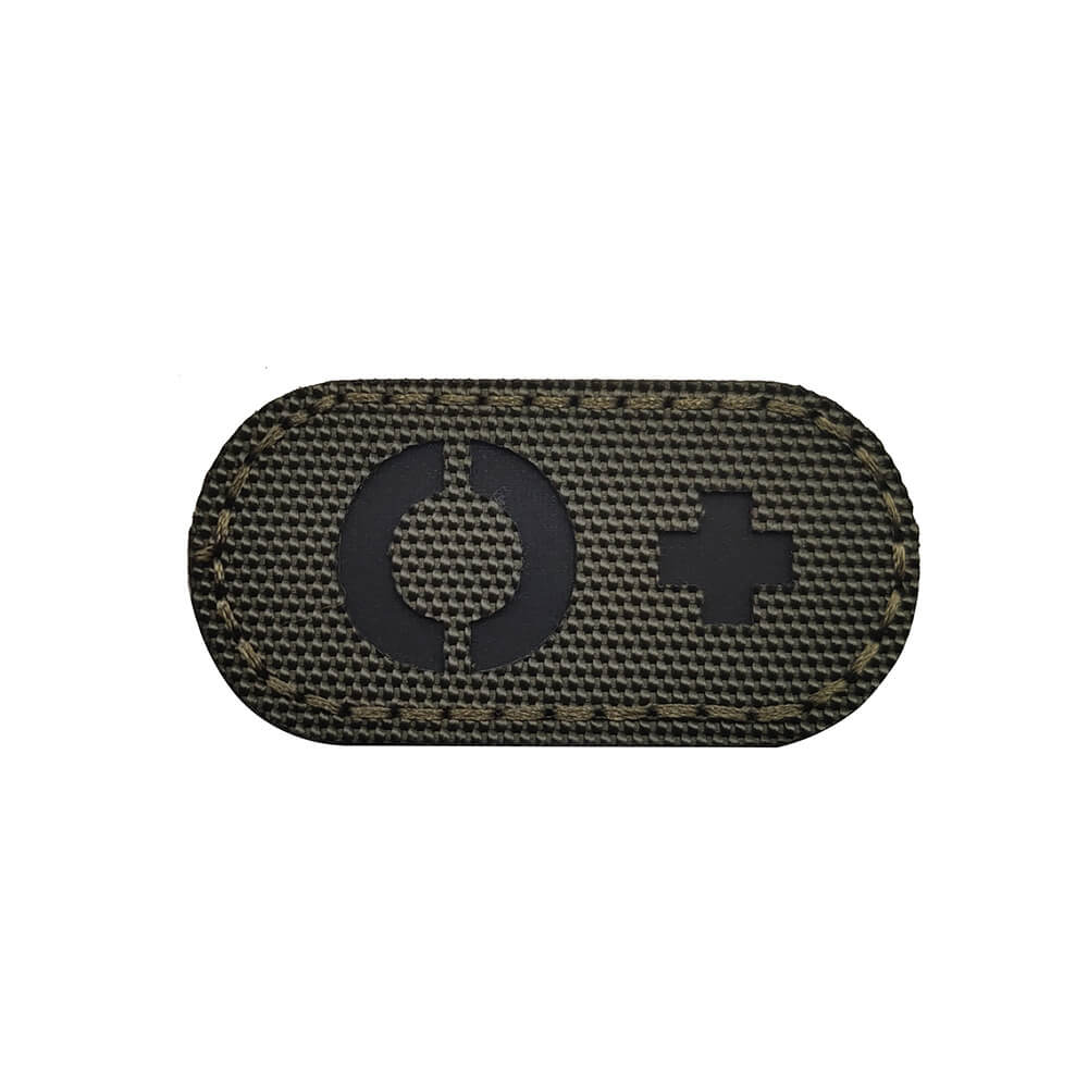 A B O Positive Blood Type IR Reflective Patch Military Tactical Hook and Loop Fastener Patches Badge for Backpacks Hat 5x2.5cm-Tactical Accessories-Kublai-Kublai